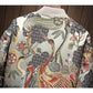 Japanese Style Crane Embroidered Bomber Jacket